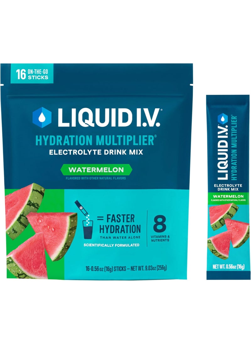 Liquid IV Hydration Multiplier® - Watermelon | Electrolyte Powder Drink Mix | 1 Pack (16 Servings)  - Image 1