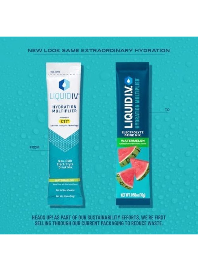 Liquid IV Hydration Multiplier® - Watermelon | Electrolyte Powder Drink Mix | 1 Pack (16 Servings)  - Image 3