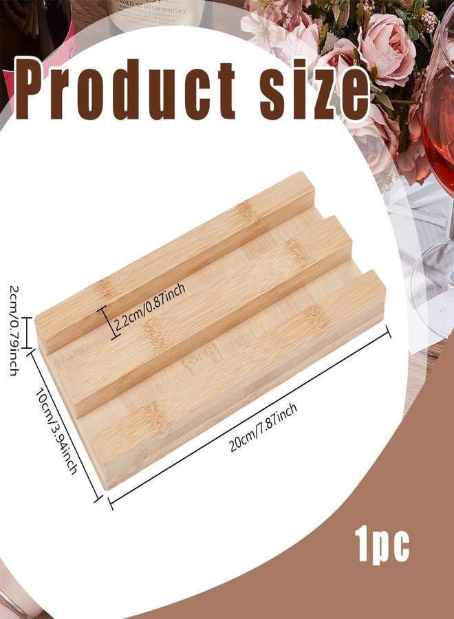 بينيكريت حامل ألواح تقطيع من الخيزران من بينيكريت، منظم رفوف لألواح التقطيع، منظم لخزائن المطبخ، رف تخزين ألواح التقطيع 7.9 × 3.9 × 0.8 بوصة - Image 2