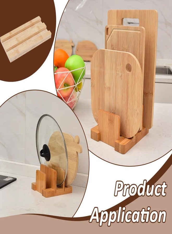 بينيكريت حامل ألواح تقطيع من الخيزران من بينيكريت، منظم رفوف لألواح التقطيع، منظم لخزائن المطبخ، رف تخزين ألواح التقطيع 7.9 × 3.9 × 0.8 بوصة - Image 5