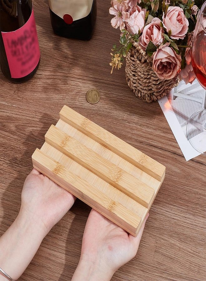 بينيكريت حامل ألواح تقطيع من الخيزران من بينيكريت، منظم رفوف لألواح التقطيع، منظم لخزائن المطبخ، رف تخزين ألواح التقطيع 7.9 × 3.9 × 0.8 بوصة - Image 3