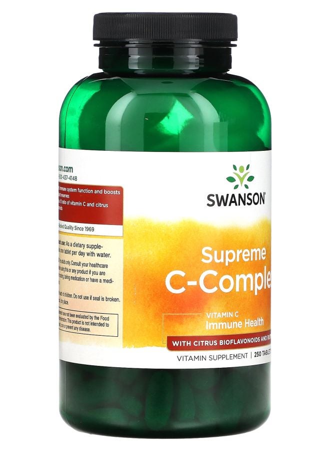 SWANSON Supreme C-Complex with Citrus Bioflavonoids and Rutin 250 Tablets - Image 2