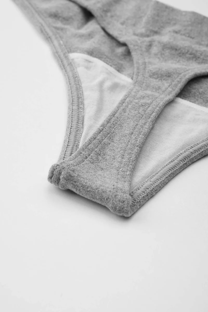 Oroblu Women's Seamless Microfiber Gray Melange String Etc - Orb-Strvb-G