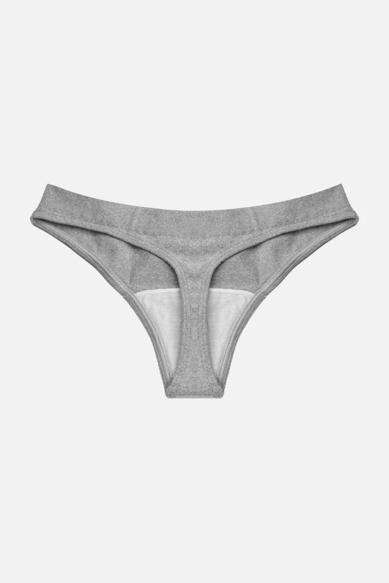 Oroblu Women's Seamless Microfiber Gray Melange String Etc - Orb-Strvb-G