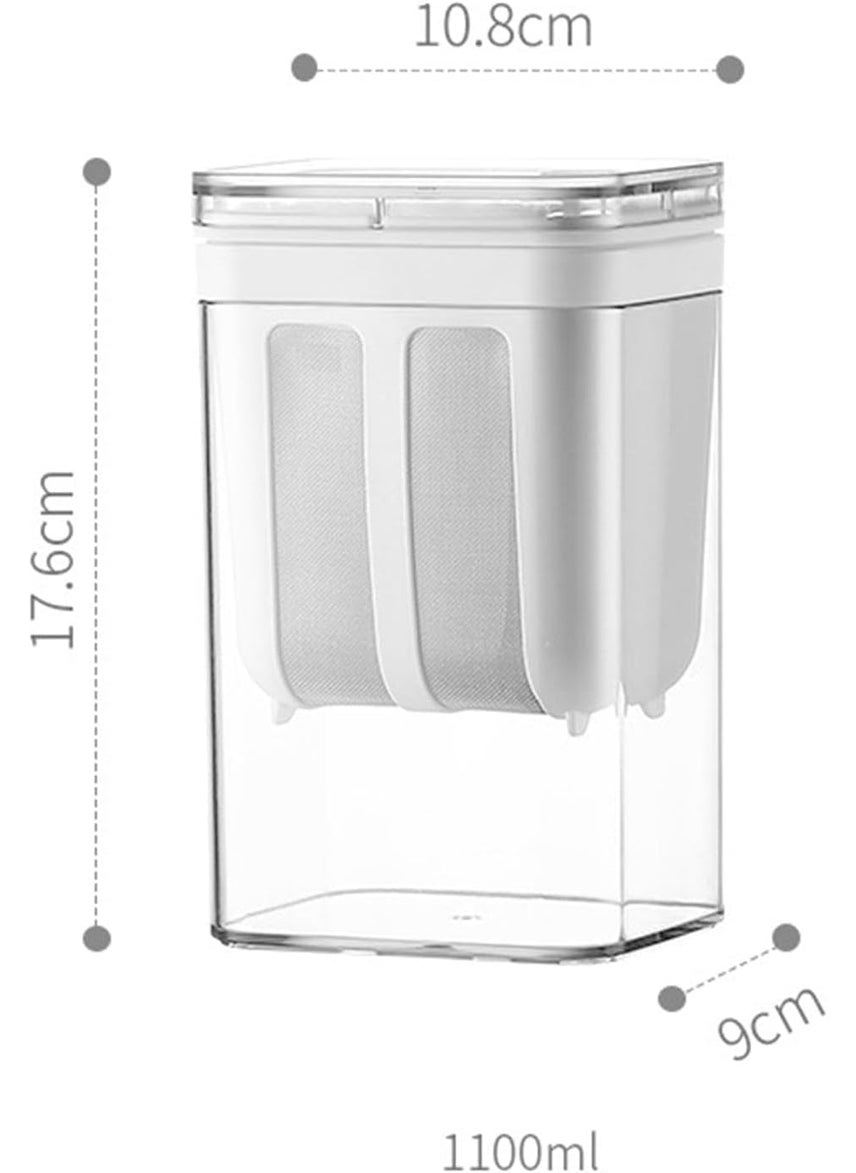 Lemonzza Lemonzza Multifunctional Curd Yogurt Strainer 1100ml BPAFree Greek Yoghurt Strainer Create Thick Greek Yogurt Cheese Soybean Milk Fruit Juices Durable Compact Design for Every Kitchen  - Image 3