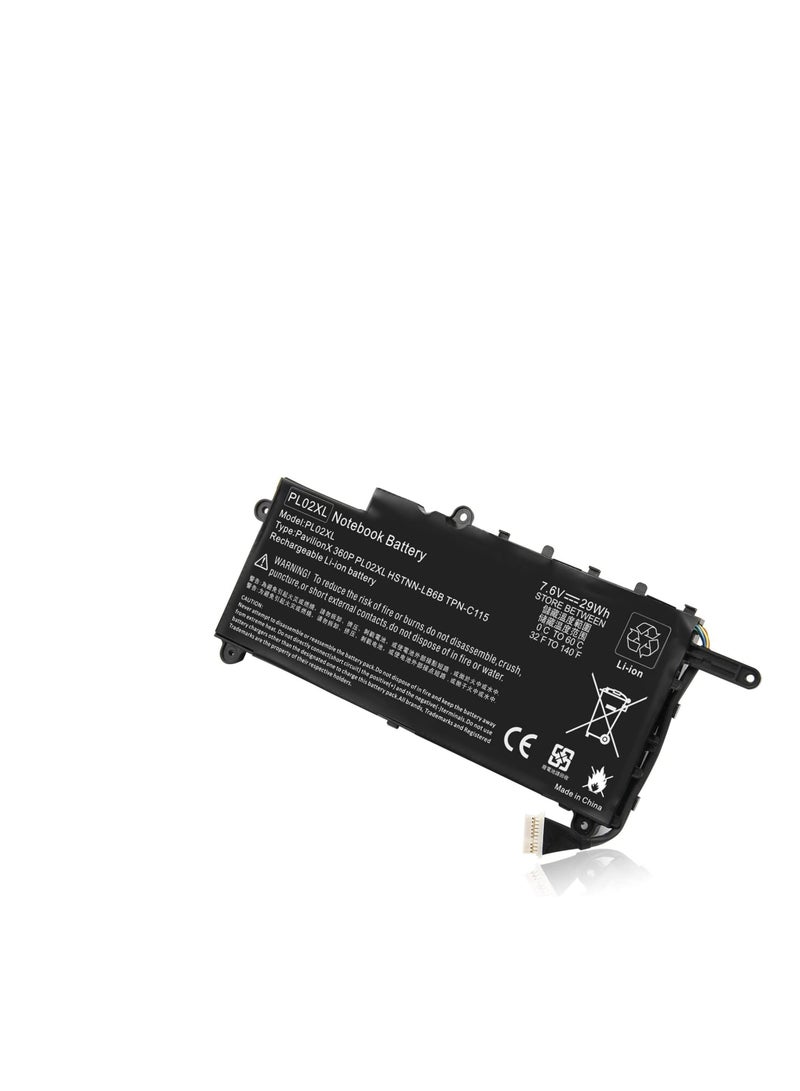 Terabyte 7.6V 3400mAh/29Wh PL02XL Laptop Battery Compatible for Hp Pavilion 11-n X360 Series 751875-001 PL02XL 751681-421 751681-231 HSTNN-LB6B HSTNN-DB6B TPN-C115 - Image 2