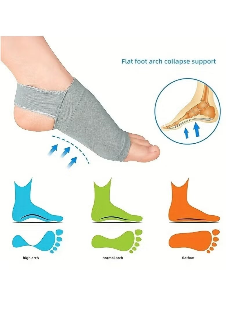 1 Pair of Arch Support Sleeves - Metatarsal Compression Brace for Flat Foot Support - Image 2