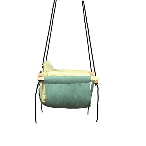 BOFFLE Swing | Baby Swing Hanging Indoor Outdoor | Children's Swing | Jhula for Baby | Baby Garden Swing | Jhula | (6 Months to 3 Years) (Up to 25 kg) (Green Yellow 1) - Image 2