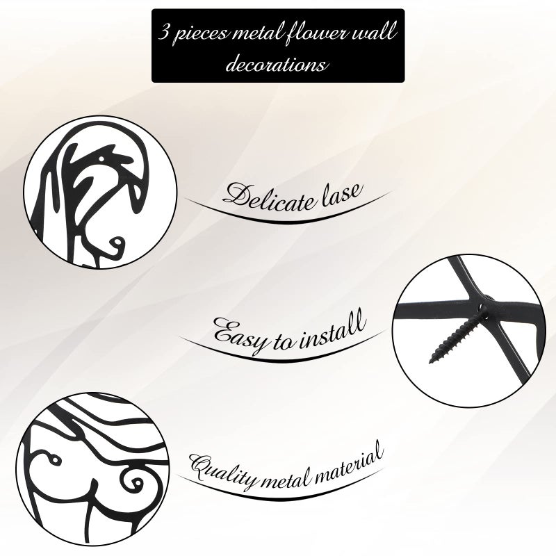 Photect 3 Pcs Metal Wall Art Decor Minimalist Abstract Woman Wall Art Metal Modern Line Drawing Decor Female Single Line Home Hanging for Bedroom Bathroom Living Room Christmas Housewarming(Lively) - Image 5