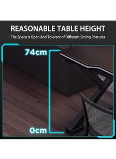 Arabest 39 Inch Gaming Desk, K-Shape Computer Desk, Gamer Workstation for Home Office,Gaming Desk 120cm Ergonomic Gamer Workstation Gamer,Large Compuster Desk with Mainframe Holder Black  - Image 3