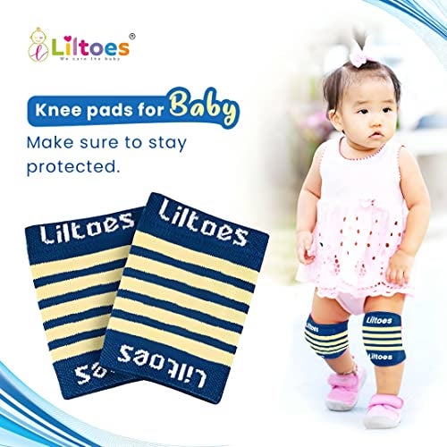 LILTOES Baby Head Protector for Safety of Kids 6M to 60M- Baby Safety Helmet with Proper Air Ventilation & Corner Guard Protection + Baby Kneepads for Crawling (Royal Blue) - Image 5