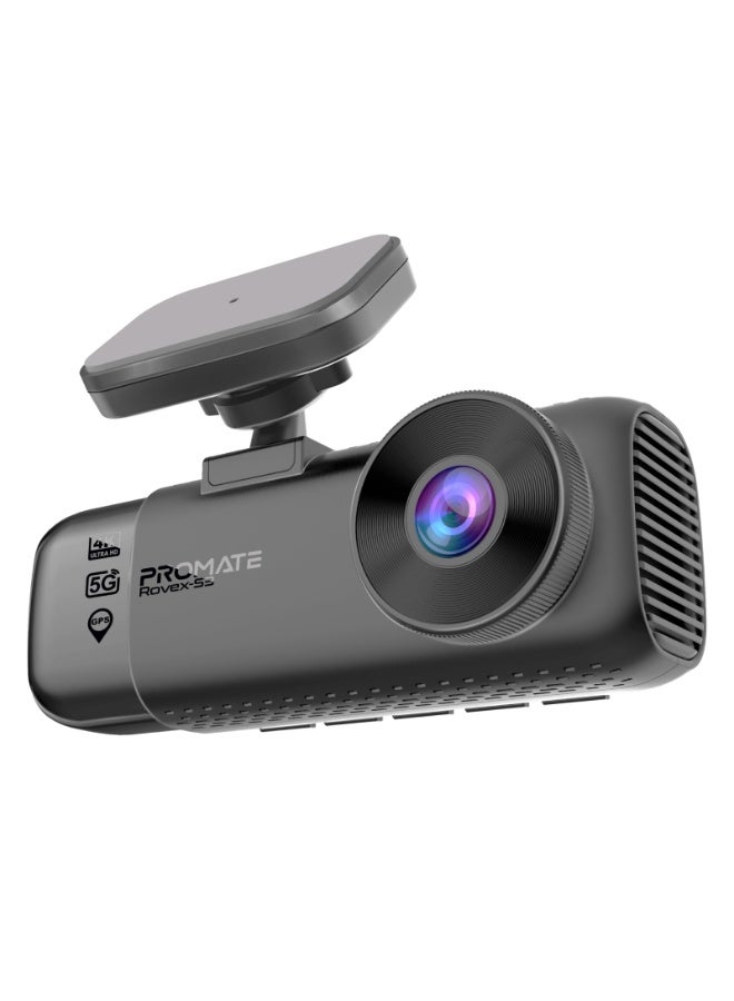 بروميت كاميرا بروميت 4K للوحة القيادة، أمامية وخلفية، مزودة بنظام تحديد المواقع العالمي (GPS)، وواي فاي مزدوج، ورؤية ليلية بتقنية Starvis 2، وذاكرة تخزين 512 جيجابايت، وشاشة مراقبة لركن السيارة، وقفل بمستشعر G، وشاشة LCD، Rovex-S3 - Image 1