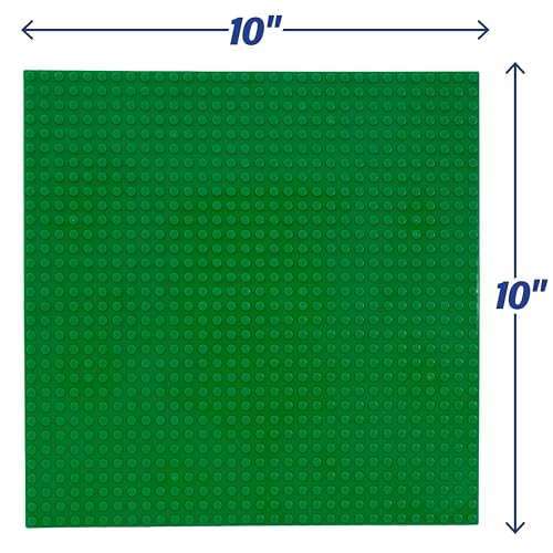 SCS Direct Bricks Building Blocks Baseplates - Large 10" x 10" Stackable - Variety Pack Plates with Dual Connectivity(6 Pk) Compatible with and Tight Fit All Major Building Blocks Brands, Gift - Image 2