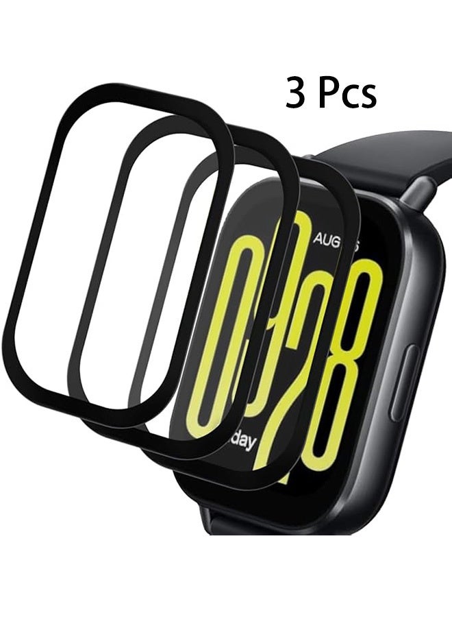 3 حزمة واقي الشاشة متوافق مع Xiaomi Redmi Watch 5 نشط ، لا فقاعات ، مكافحة الخدش ، 3D منحني ، واقي شاشة HD لـ Xiaomi Redmi Watch 5 نشط ، فيلم واقي ناعم مرن - Image 1