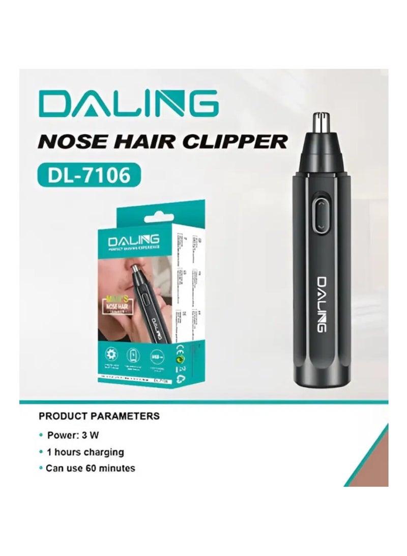 Daling Nose Hair Clipper – Painless, Precise Trimming with 60-Minute Cordless Runtime, Ergonomic Design - Image 2