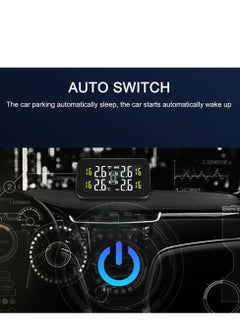 Furtey Car TPMS Solar Wireless Tire Pressure Monitoring System , Car Universal Tire Detection, Internal High-Precision Wireless Tire Pressure Monitoring , Electronic Digital Display  - Image 4