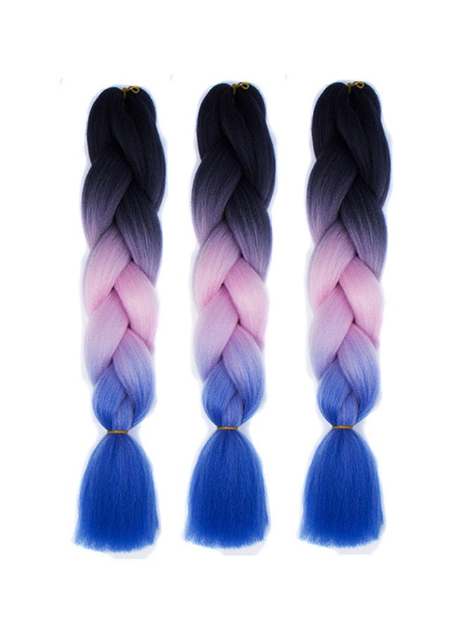 NIBEMINENT Gradient Long Braid Wavy Party Wigs Multicolour 60x4x2cm