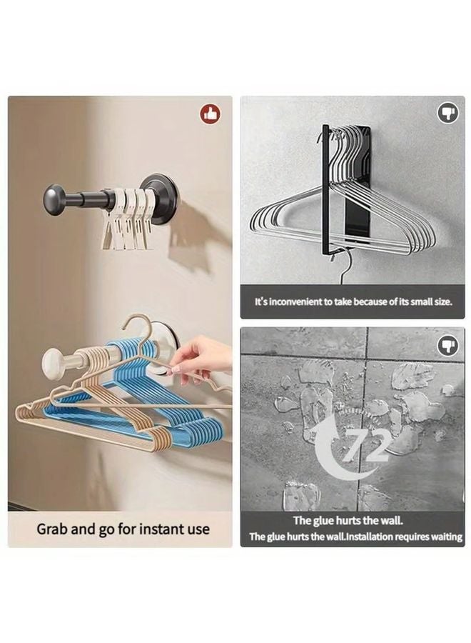 1Pc Gray Wall Mounted Foldable Clothes Drying Rack Space Saving Balcony Storage - Image 5