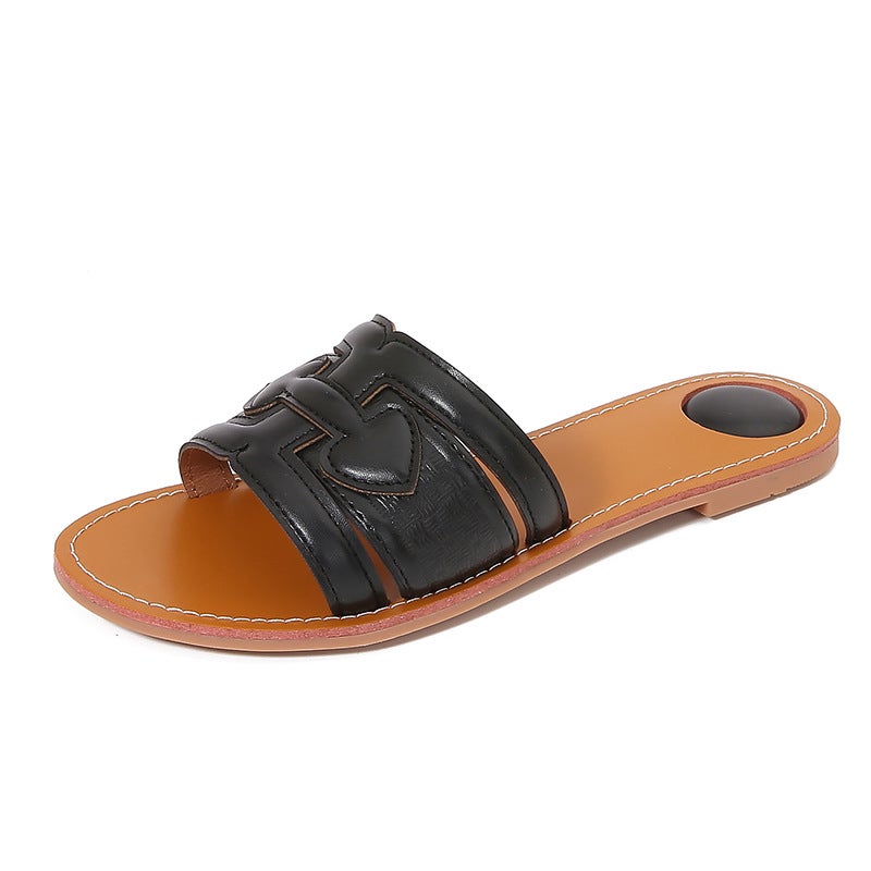 Comfortable Slippers Women''s Summer Wear 2024 New Soft Bottom Non-slip Flat Beautiful Sandals and Slippers Women''s Casual Simple Beach - Image 4