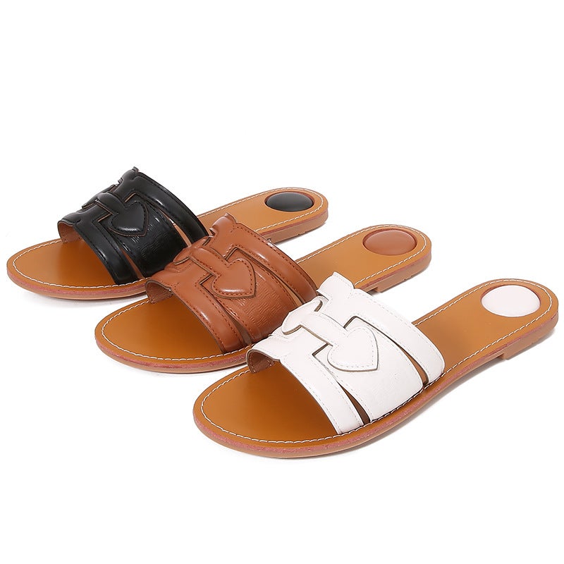 Comfortable Slippers Women''s Summer Wear 2024 New Soft Bottom Non-slip Flat Beautiful Sandals and Slippers Women''s Casual Simple Beach - Image 5