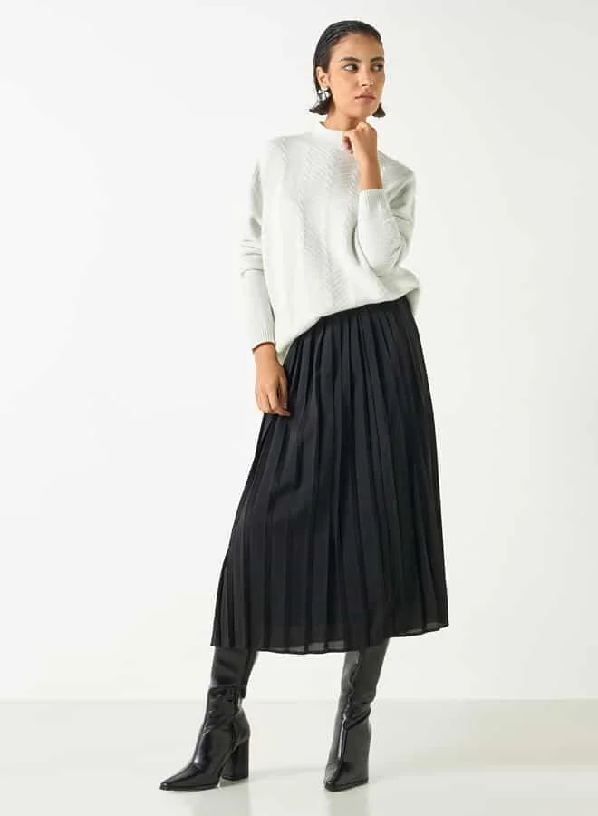2Xtremz 2Xtremz Textured High Neck Sweater with Long Sleeves