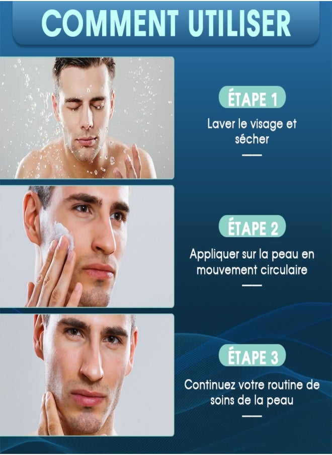 AFCARE Mens Face Moisturizer Cream，Face Collagen Cream with Hyaluronic Acid Day and Night Nourishing and Moisturizing for Man (50ml)  - Image 2