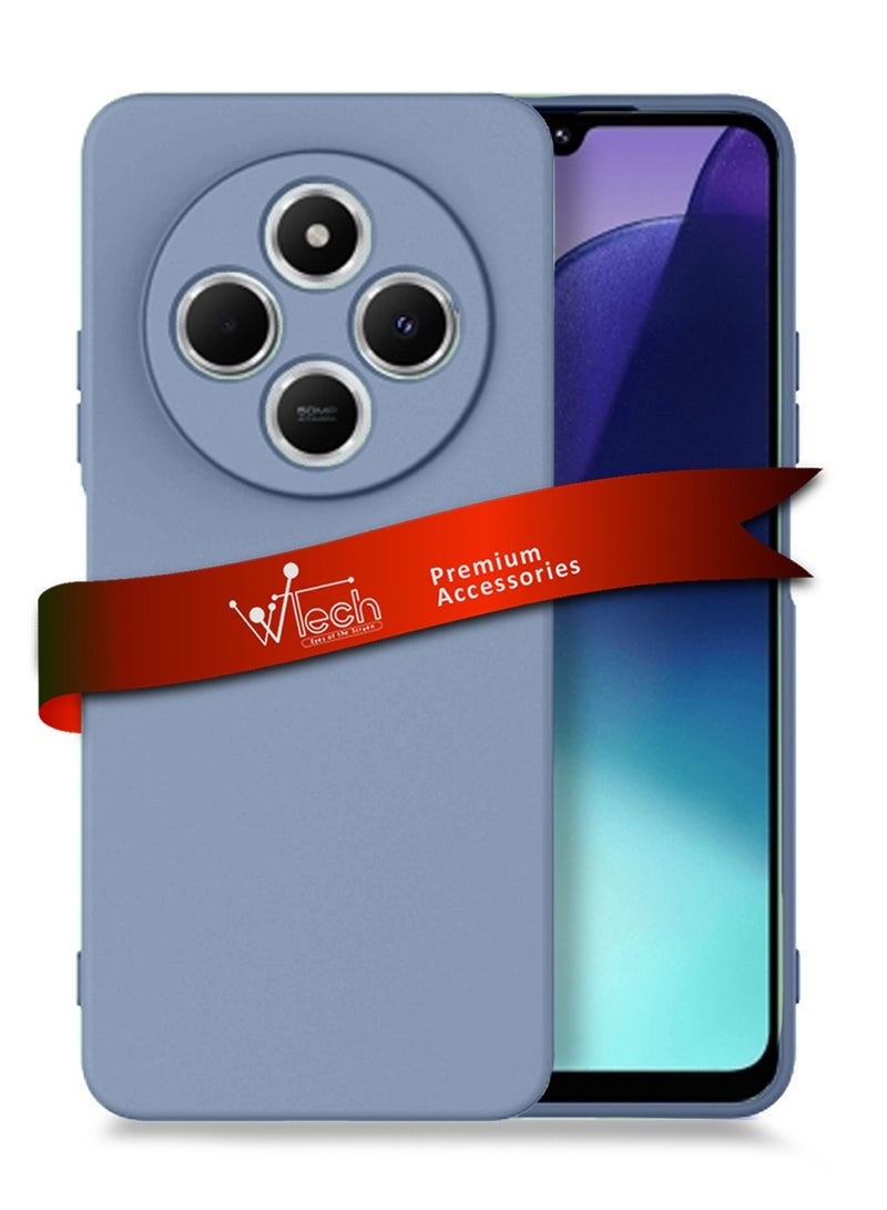 Wtech Xiaomi Redmi 14C 4G 2024 Premium Soft Liquid Silicone Case Cover - Rock Blue - Image 1