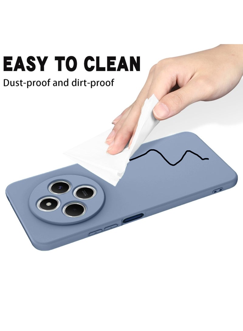 Wtech Xiaomi Redmi 14C 4G 2024 Premium Soft Liquid Silicone Case Cover - Rock Blue - Image 3