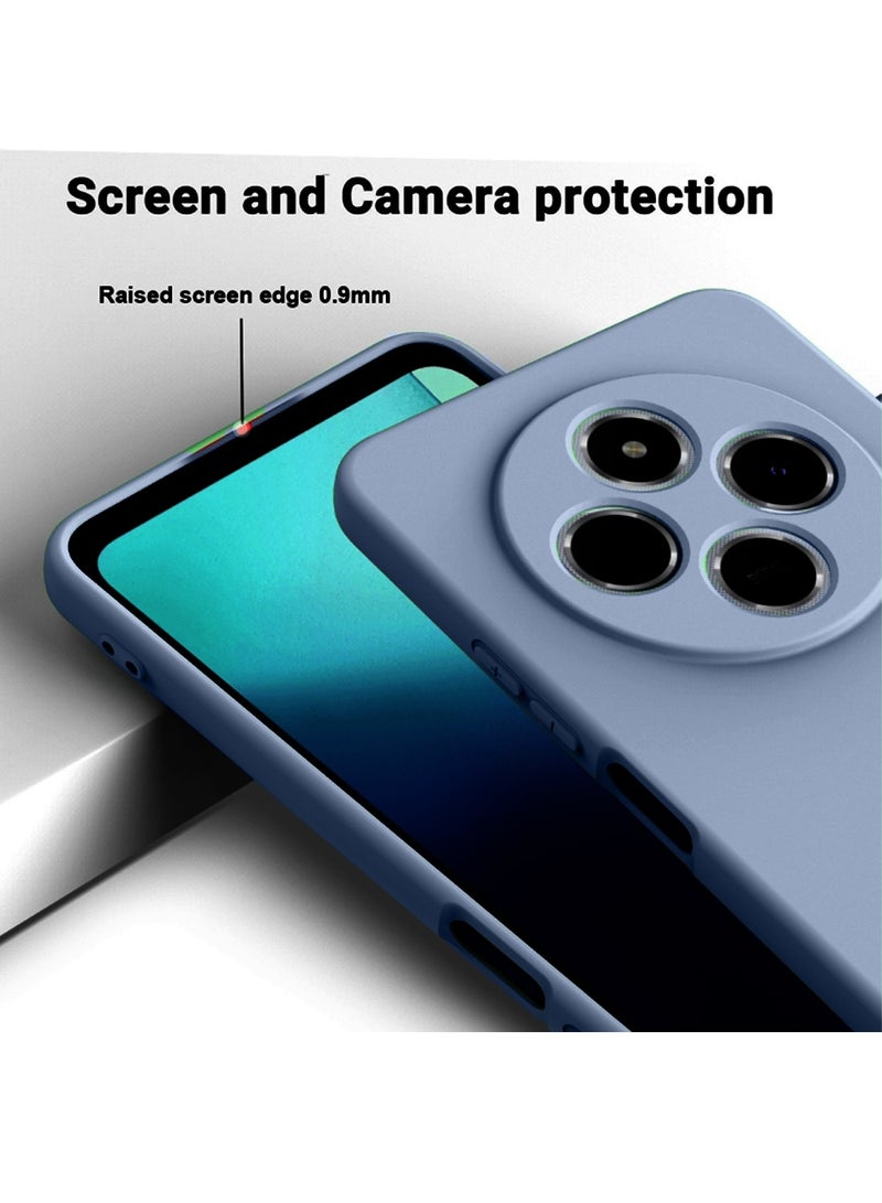 Wtech Xiaomi Redmi 14C 4G 2024 Premium Soft Liquid Silicone Case Cover - Rock Blue - Image 4