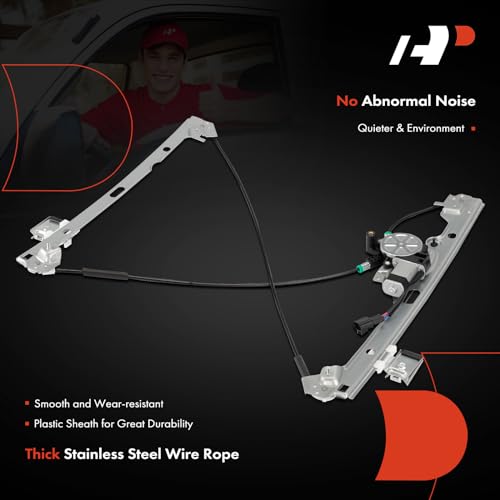 A-Premium Power Window Regulator with Motor(2 Pins) Compatible with Chevrolet Silverado 1500 2500 HD 2007-2013 Tahoe GMC Yukon Sierra Front Left Driver Side - Image 5