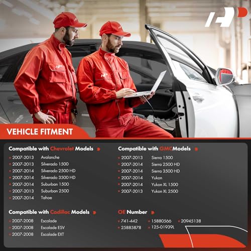 A-Premium Power Window Regulator with Motor(2 Pins) Compatible with Chevrolet Silverado 1500 2500 HD 2007-2013 Tahoe GMC Yukon Sierra Front Left Driver Side - Image 2