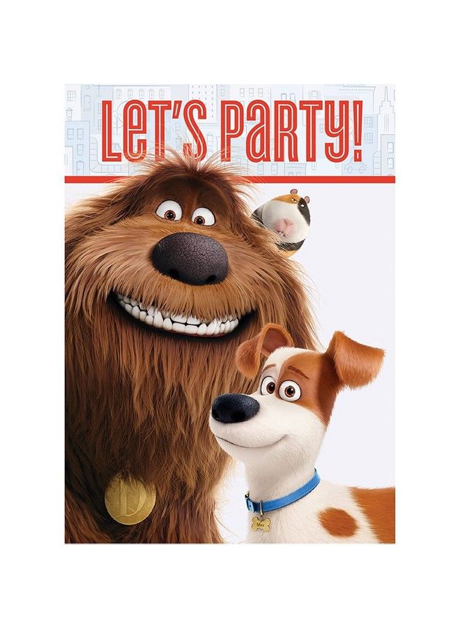 Unique Secret Life Of Pets Party Invitations 5.5” X 4” 8 Pcs - Image 1