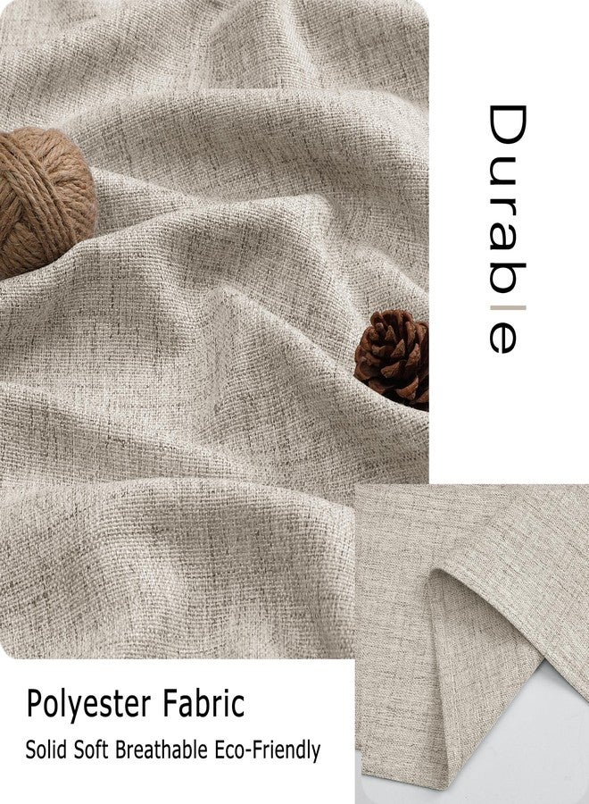 Lecloud Kitchen Curtains 36 Inch Length 2 Pcs, Airy Privacy Light Filtering Short Tiers, Soft Modern Window Drapes for Cafe Bathroom Cabinet RV Camper Basement, Each Panel 30" W x 36" L, Linen Color - Image 4