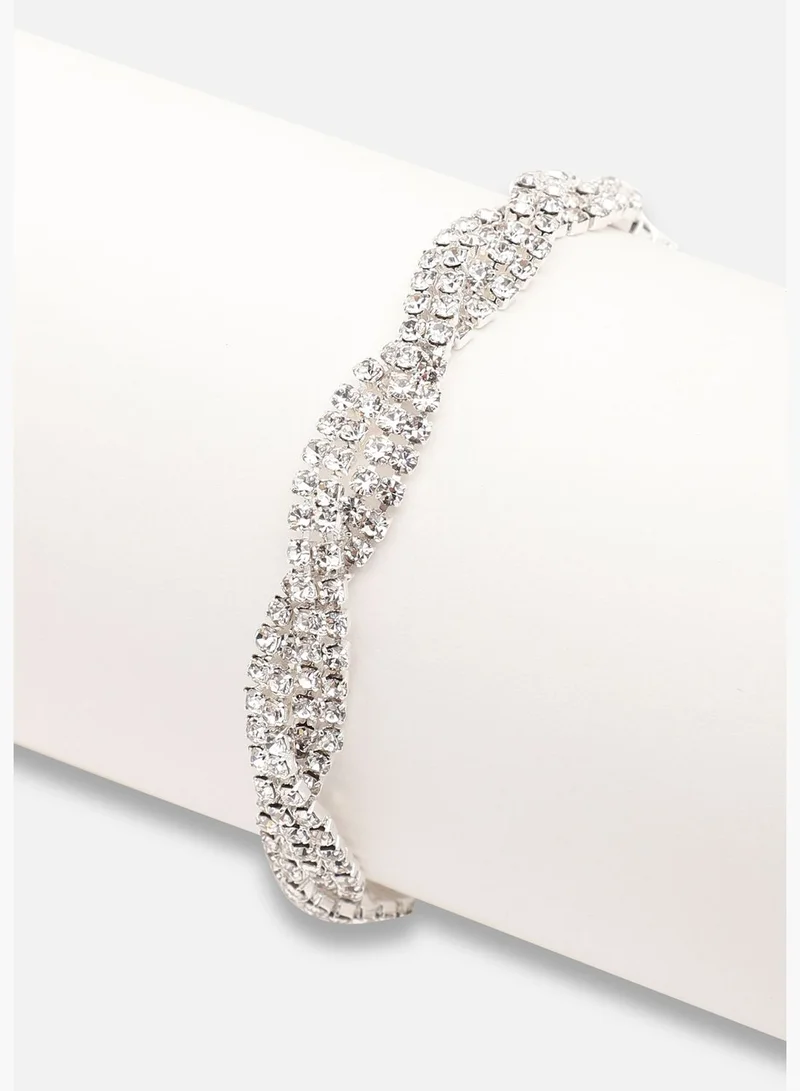 SOHI Gold Plated Party Rhinestones Bracelet For Women