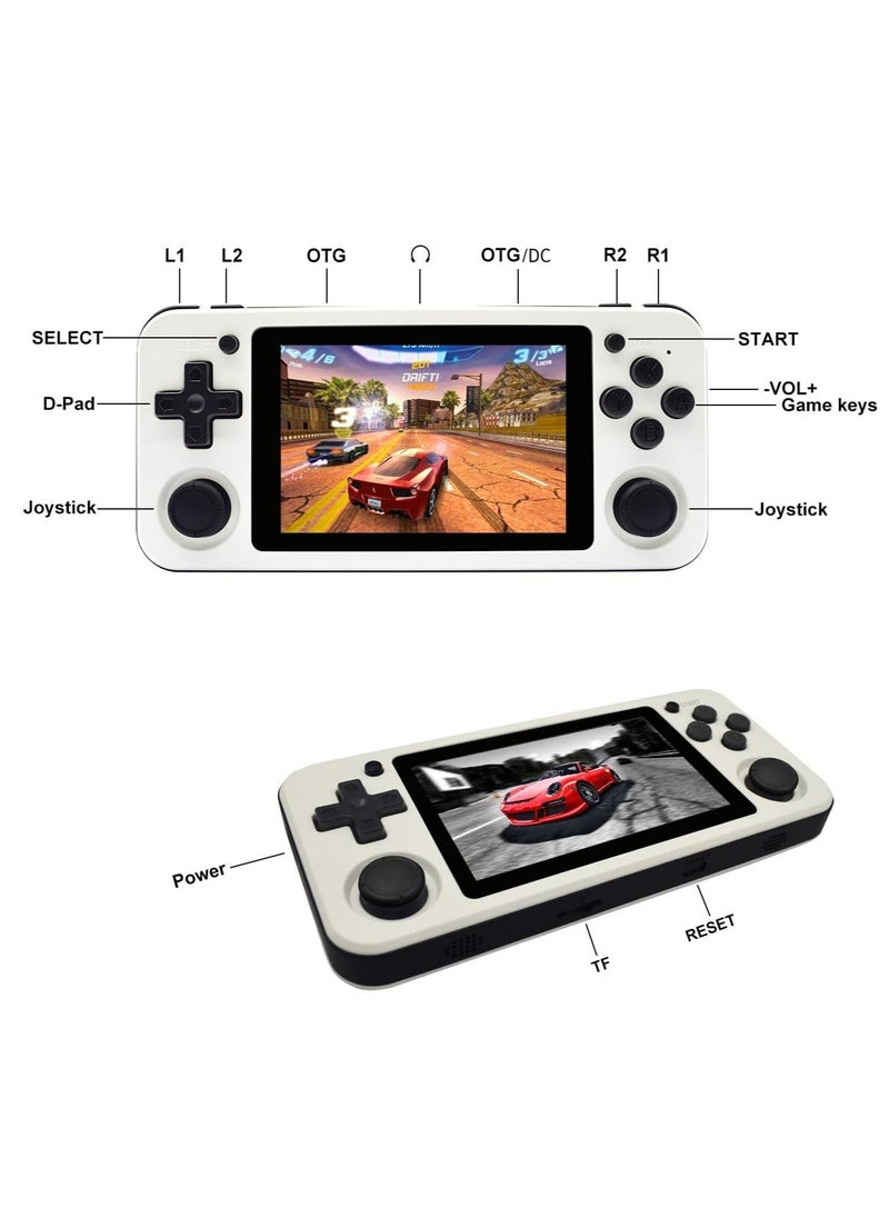 ANBERNIC  - RG351P Handheld Game Console, Opening Linux Tony System Built-in 128G TF Card 5000 Classic Games 3.5-inch IPS Screen Retro Game Console (Black) - Image 1