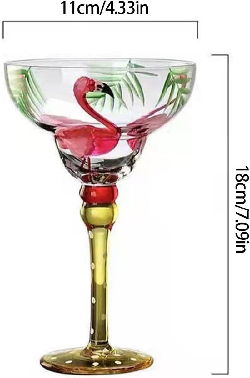 Hand Painted Glassware with Multicolored Designs Mexicans Party Cocktail Glass for Serving Margaritas and Special Drink Margarita Glass with Hand Painted - Image 5