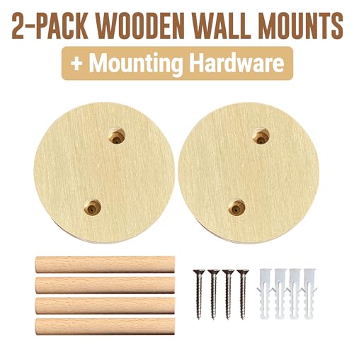 Samorillo 2 Pack Wall Mounts for Mini Guitars Ukuleles Wooden Hooks With Mounting Hardware Install in Minutes and Hang With Confidence - Image 3