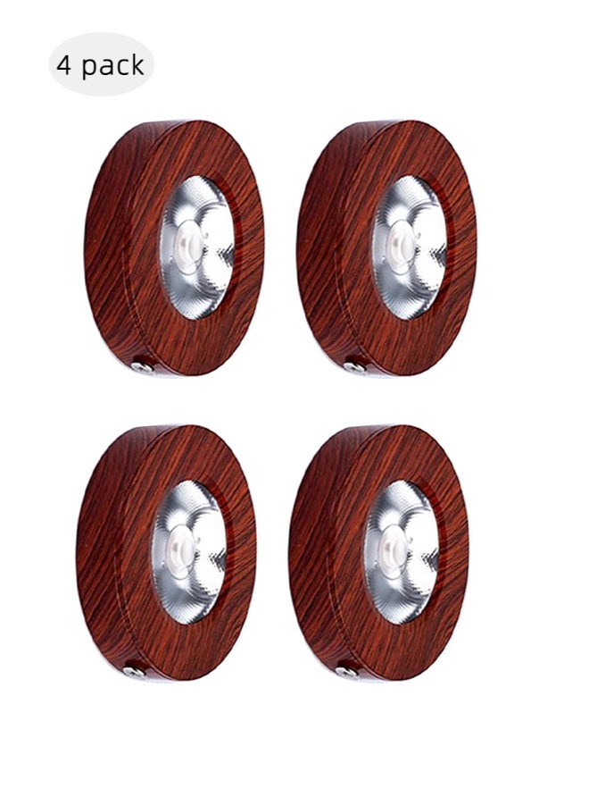 4 Pack Led Round Surface Mounted Spotlight DOB 220V 7W 3000K Warm White For Closet,Cabinets,Kitchen Bedside,Living Room  - Image 1