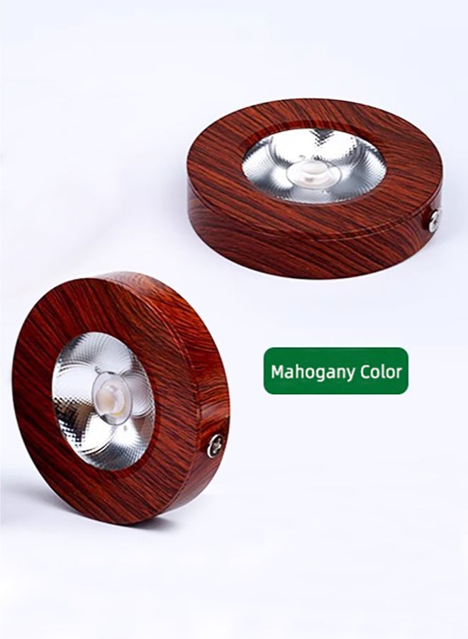 4 Pack Led Round Surface Mounted Spotlight DOB 220V 7W 3000K Warm White For Closet,Cabinets,Kitchen Bedside,Living Room  - Image 2