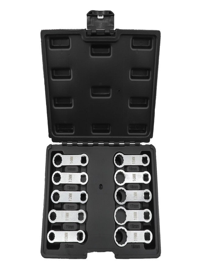 DPTOOL 10 Piece Torque Adapter Set Metric 12 Point Box End Torque Adapter Extension Set 3/8'' Drive Torque Wrench Extension Adapter Set 10mm-19mm for Torquing Bolts or Nuts from Hard-to-reach Areas - Image 1