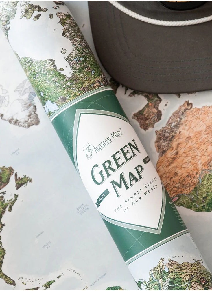 Awesome Maps Awesome Maps - Green Map Poster - 97.5x56cm 