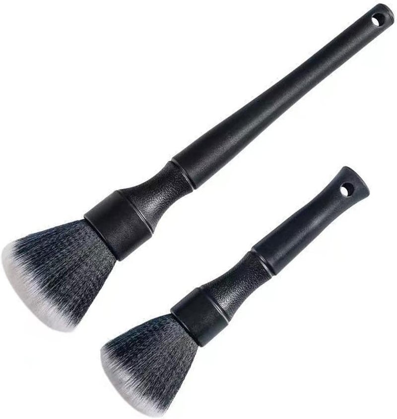 POPDA Ultra- Soft Car Detailing Brush Set, Auto Detail Brush Kit for Elegant Surfaces, Interior Exterior No Scratch for Cleaning Air Vent Engine Bay Emblems Dashboard Seat Wheel, Engine, Wheel Nut… - Image 1