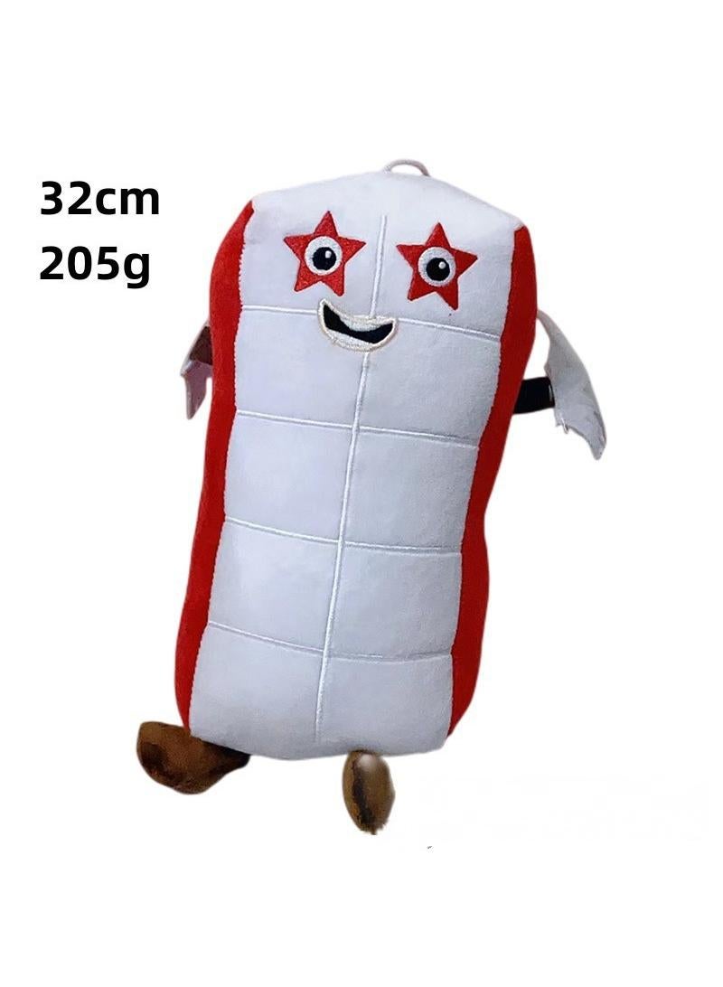 1-Pieces Alphabet Doll Funny Emojis Cotton Number Plush Toy White-Jm10 