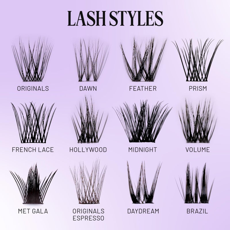 Lilac St. Lilac St - Originals Natural Faux Eyelash Clusters (12mm) - Soft, Natural Look - DIY Lash Extension Wisps - Lightweight & Lifelike - Lasts 10 Days - Cruelty Free, Vegan, Women Founded - 10 Lashes - Image 5