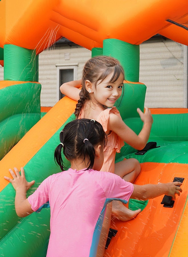 شيانغ يو قابلة للنفخ قلعة الأطفال قابلة للنفخ رذاذ المياه ترامبولين ، ترامبولين قلعة صغيرة - Image 3