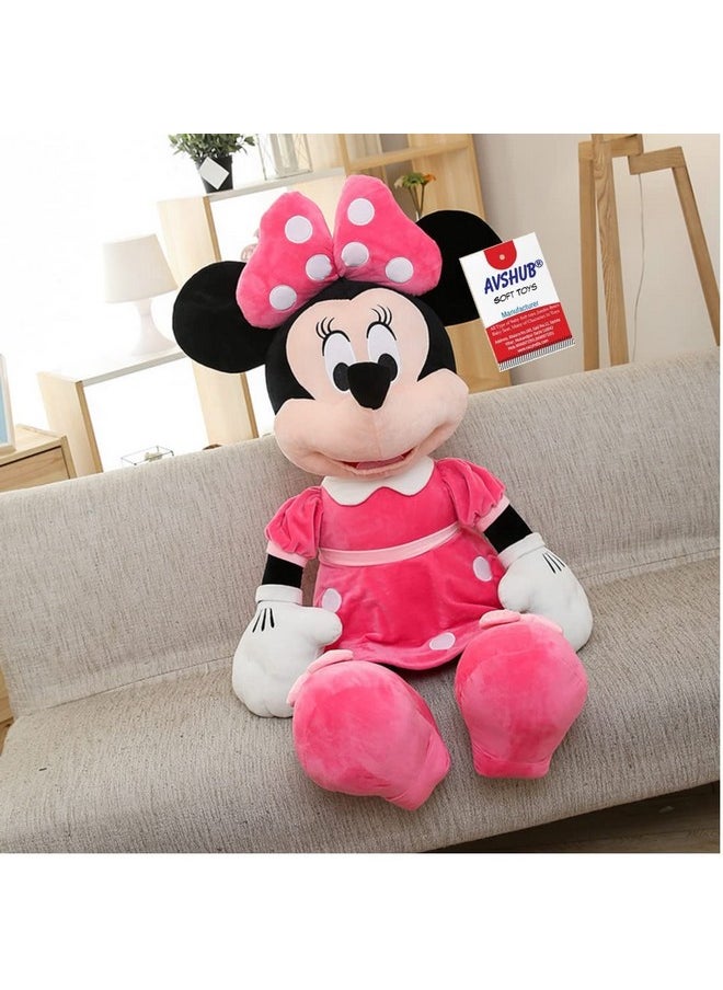 AVSHUB - Soft Toy For Girl And Kids Mini Mouse Cute Stuffed And Spongy Lovable Huggable Birthday Gift For Babies Girls Home Decor Toys (Pink) - Image 1