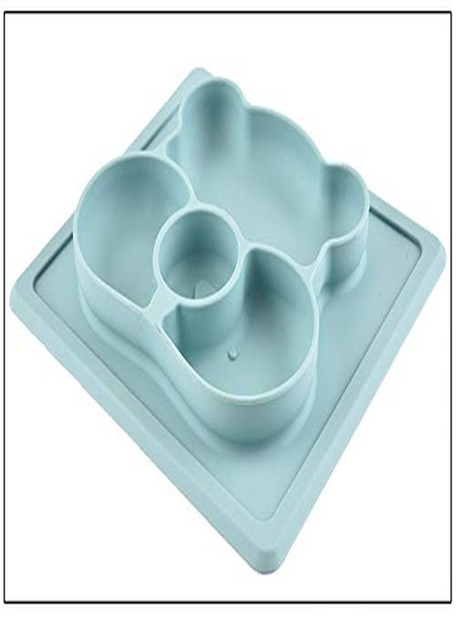 هاري - طبق سيليكون لتغذية الأطفال الصغار، سهل التنظيف (أزرق) - Image 5