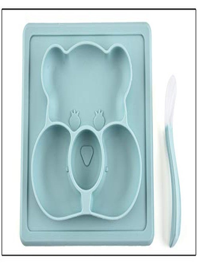 هاري - طبق سيليكون لتغذية الأطفال الصغار، سهل التنظيف (أزرق) - Image 2