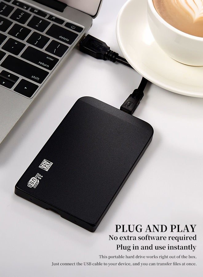قرص صلب خارجي محمول بسعة 10 تيرابايت، USB 3.0 عالي السرعة، SATA، نقل بيانات فائق السرعة، توصيل وتشغيل فوري، متوافق مع Windows وMac OS وLinux، تصميم أسود نحيف لأجهزة الكمبيوتر واللابتوب والمكتبي - Image 5