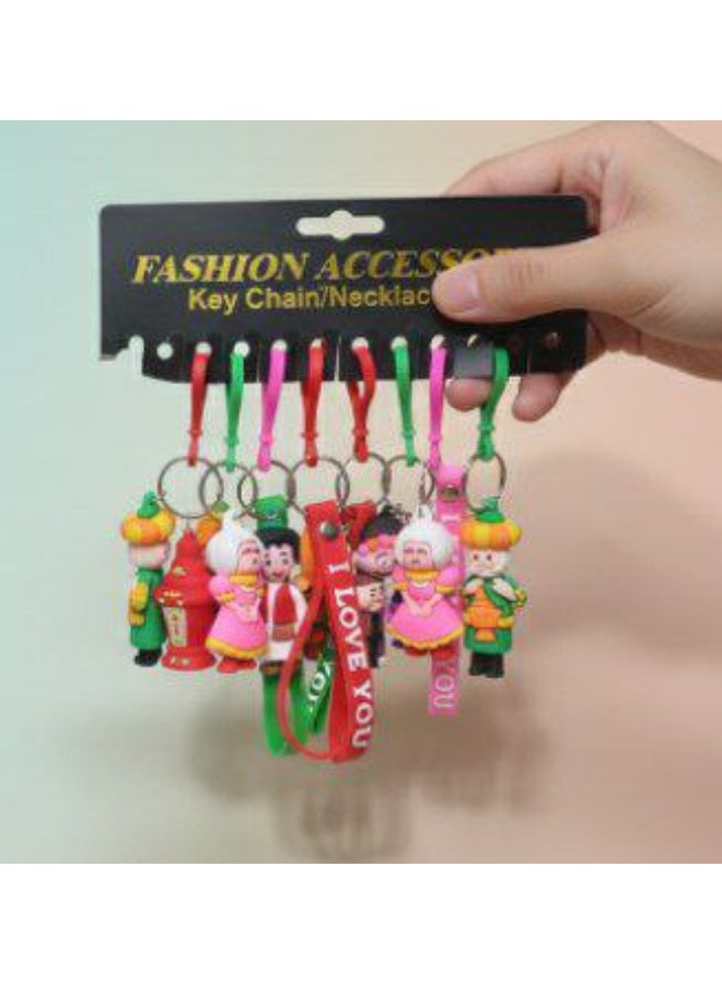 سلاسل مفاتيح برسومات شخصيات كرتونية رمضانية مع ميدالية جلد بتصاميم متنوعة 3 قطع - Image 2